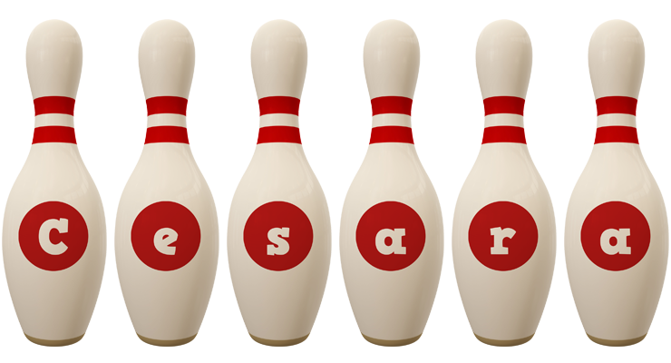 Cesara bowling-pin logo