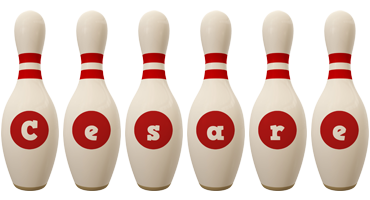 Cesare bowling-pin logo