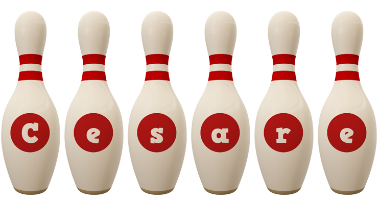 Cesare bowling-pin logo