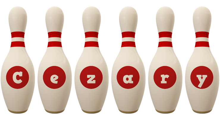 Cezary bowling-pin logo