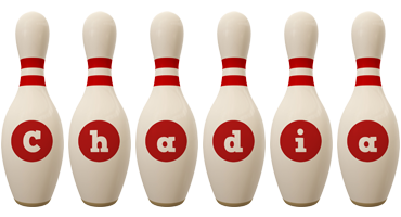 Chadia bowling-pin logo