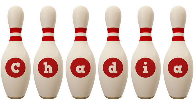 Chadia bowling-pin logo