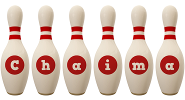 Chaima bowling-pin logo