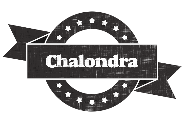 Chalondra grunge logo