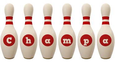 Champa bowling-pin logo