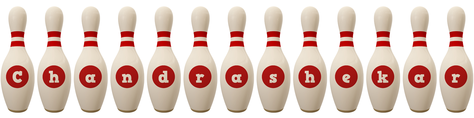 Chandrashekar bowling-pin logo