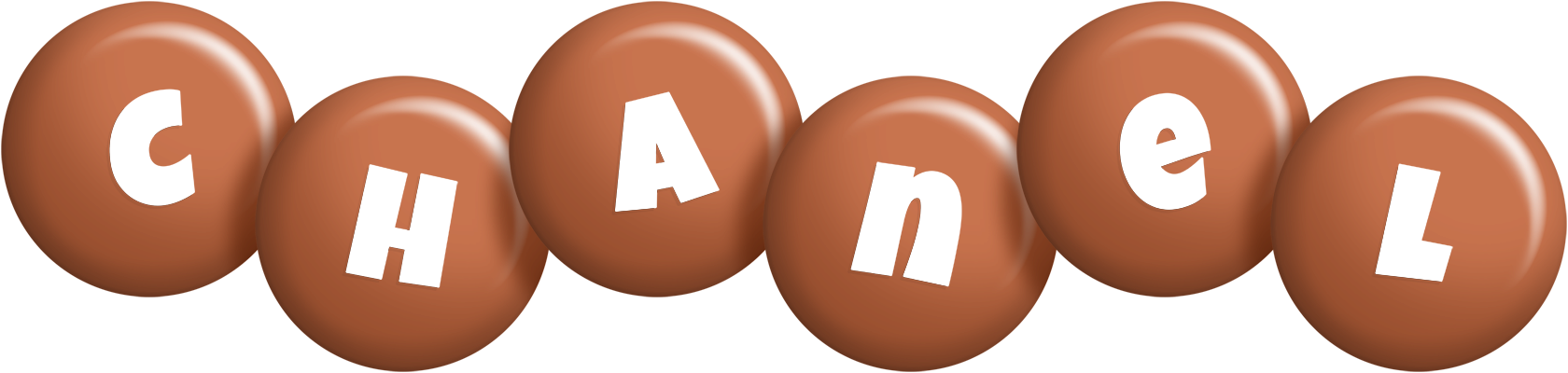 Chanel candy-brown logo