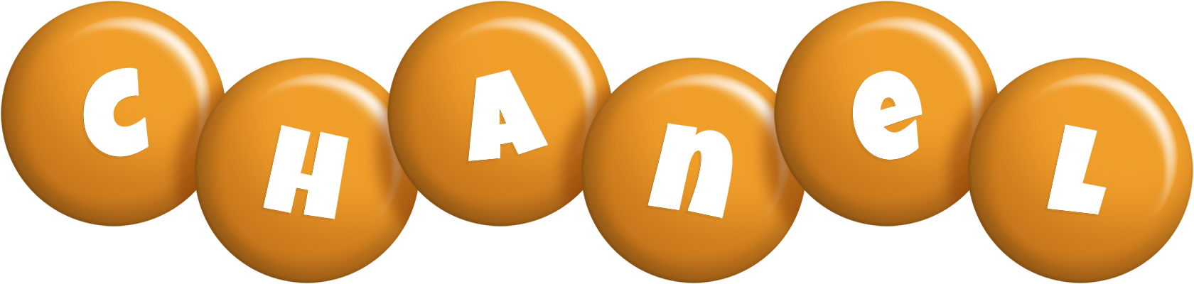 Chanel candy-orange logo