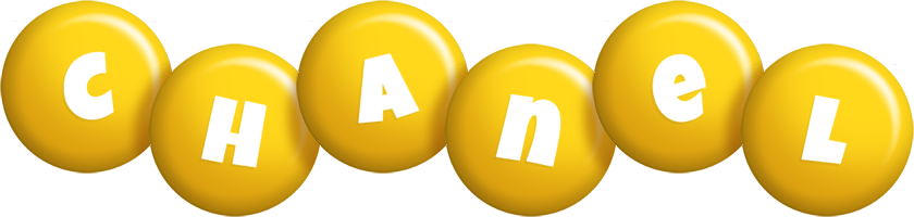 Chanel candy-yellow logo