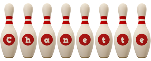 Chanette bowling-pin logo