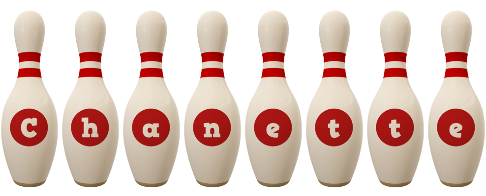 Chanette bowling-pin logo