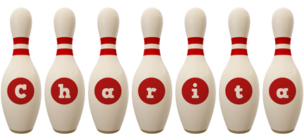 Charita bowling-pin logo