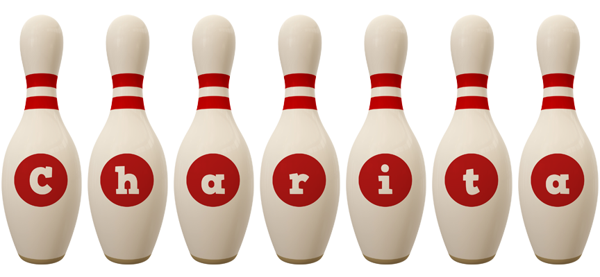 Charita bowling-pin logo