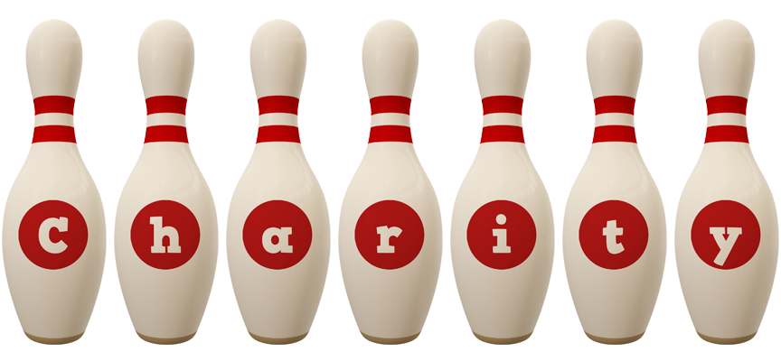 Charity bowling-pin logo