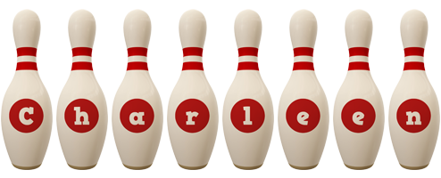 Charleen bowling-pin logo