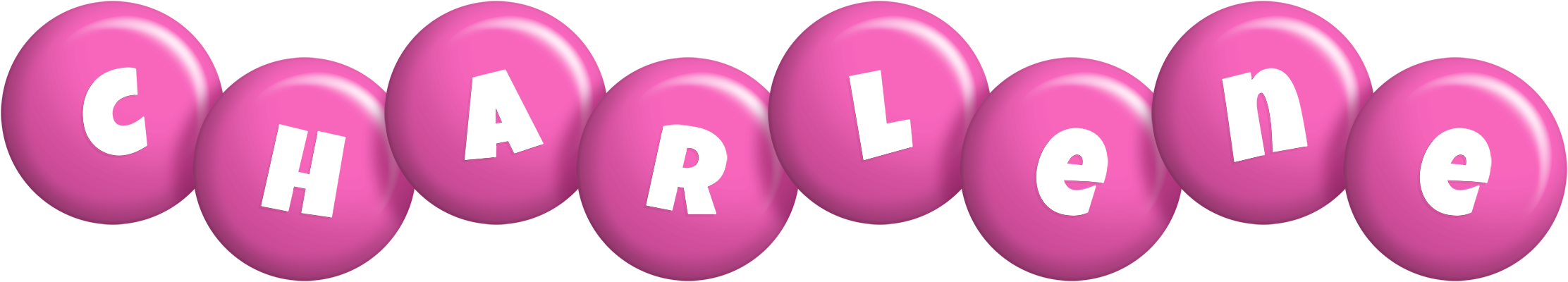 Charlene candy-pink logo