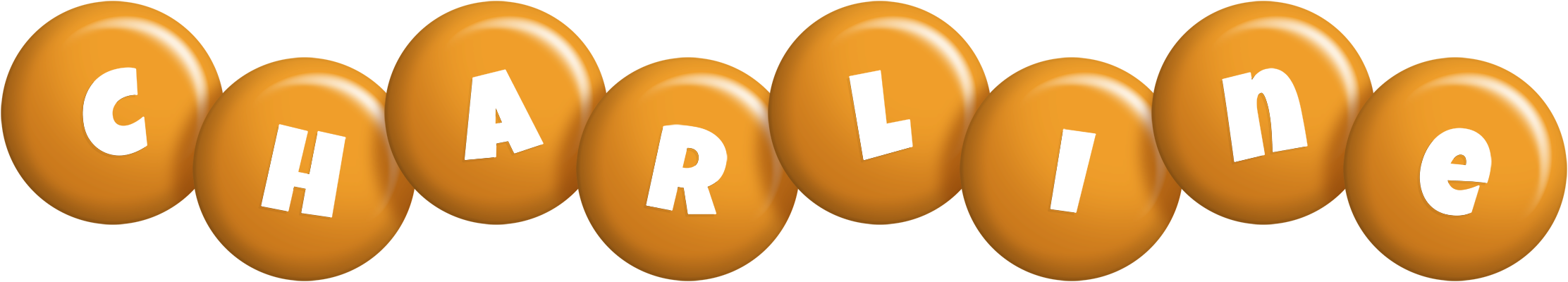 Charline candy-orange logo