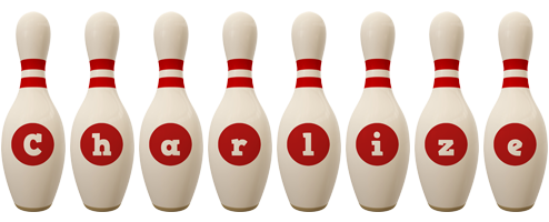 Charlize bowling-pin logo