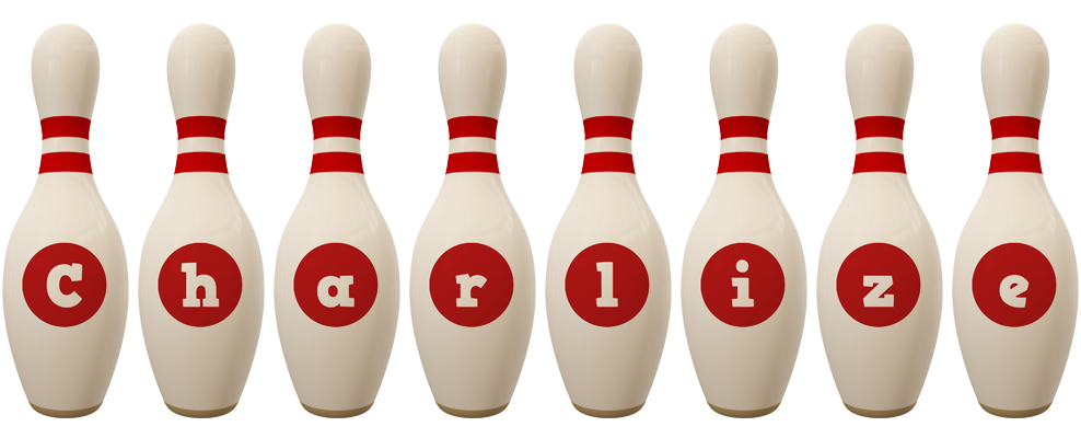 Charlize bowling-pin logo
