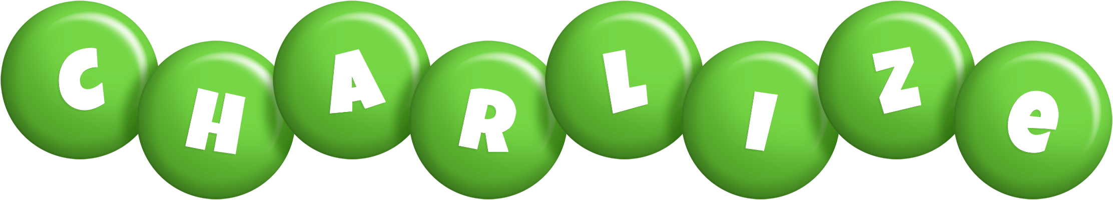 Charlize candy-green logo