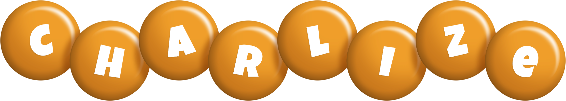 Charlize candy-orange logo