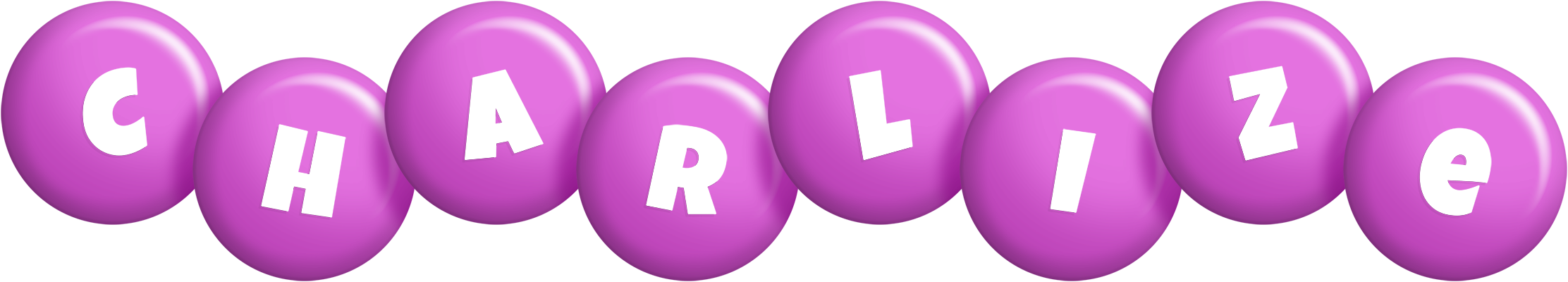 Charlize candy-purple logo