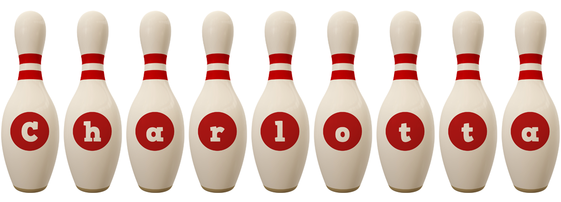Charlotta bowling-pin logo