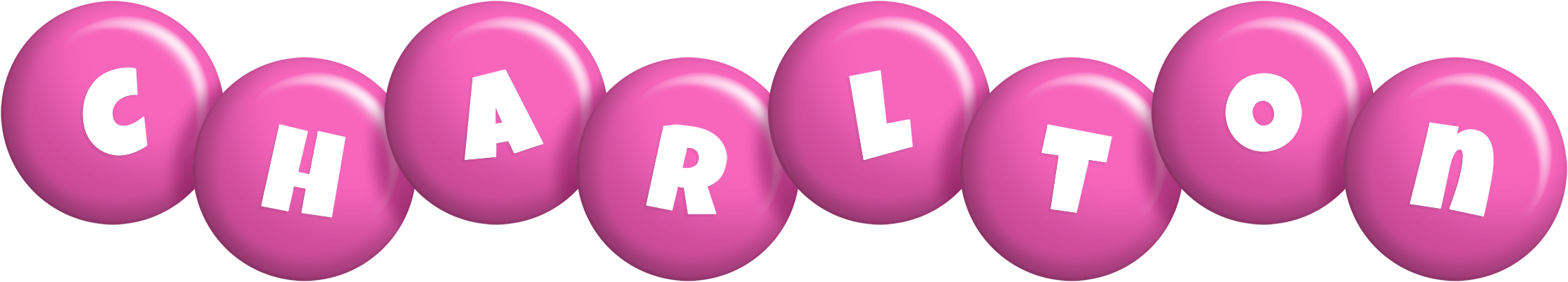 Charlton candy-pink logo