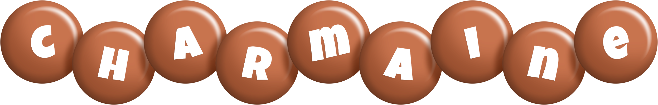 Charmaine candy-brown logo
