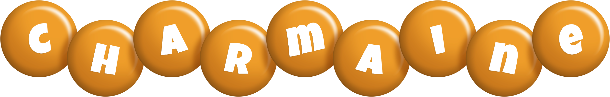 Charmaine candy-orange logo