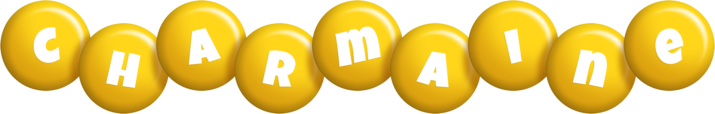 Charmaine candy-yellow logo