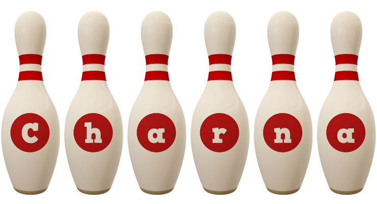 Charna bowling-pin logo