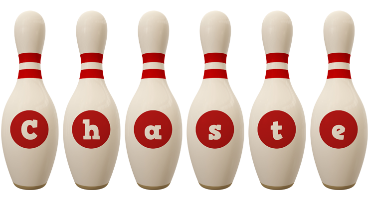 Chaste bowling-pin logo