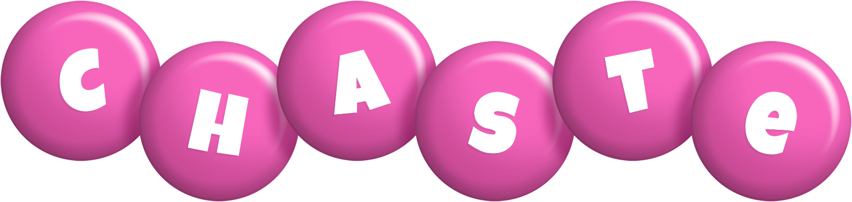 Chaste candy-pink logo