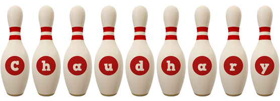 Chaudhary bowling-pin logo