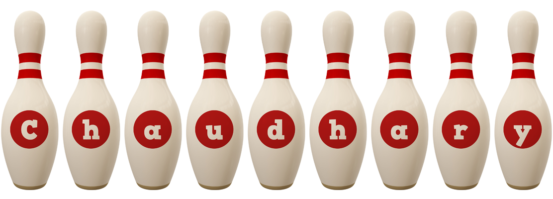 Chaudhary bowling-pin logo