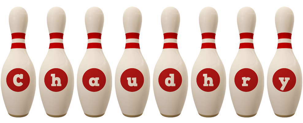 Chaudhry bowling-pin logo