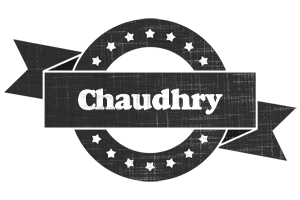 Chaudhry grunge logo