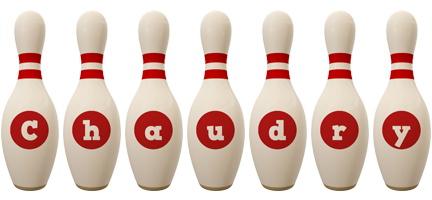 Chaudry bowling-pin logo