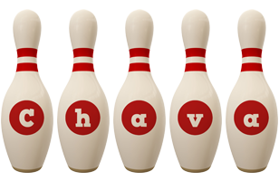 Chava bowling-pin logo