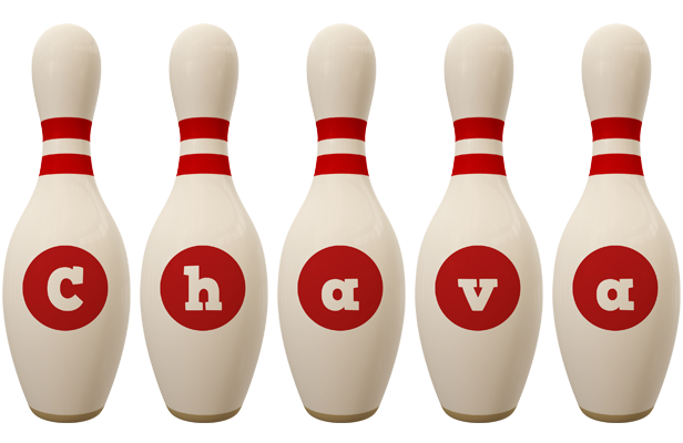 Chava bowling-pin logo