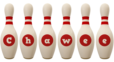 Chawee bowling-pin logo