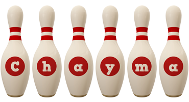 Chayma bowling-pin logo