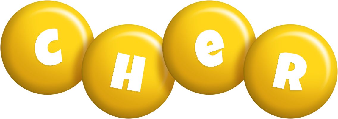 Cher candy-yellow logo