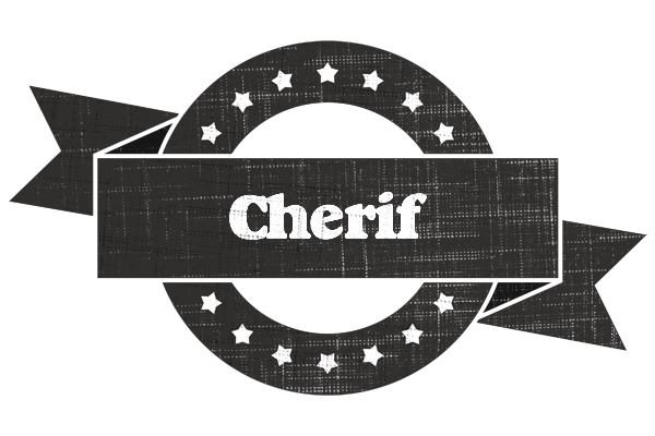 Cherif grunge logo