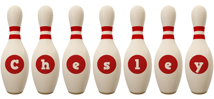 Chesley bowling-pin logo