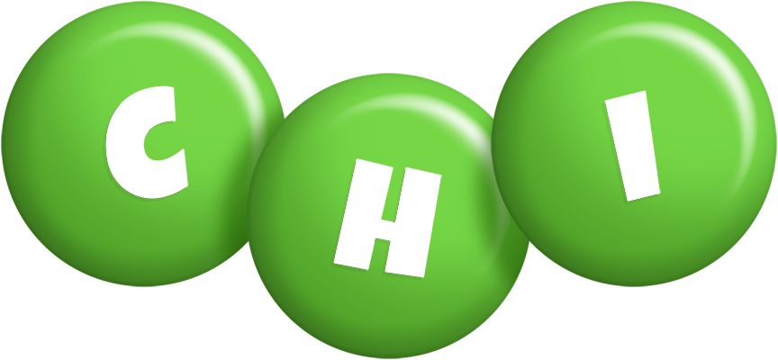 Chi candy-green logo