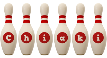 Chiaki bowling-pin logo