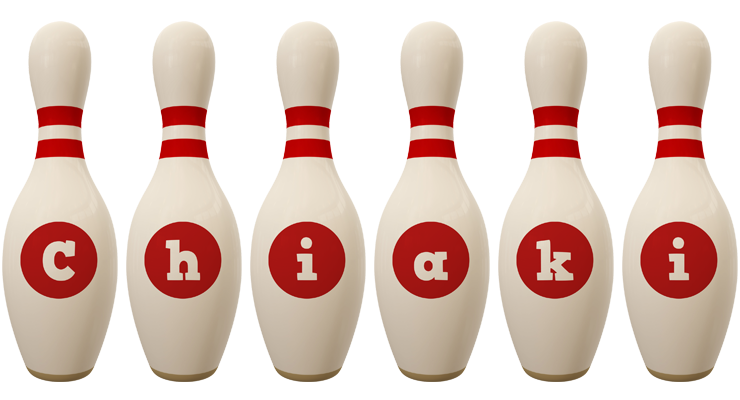 Chiaki bowling-pin logo