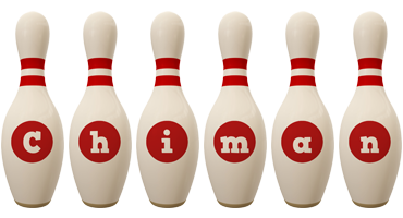 Chiman bowling-pin logo